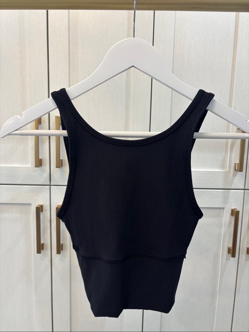Lululemon Black Ribbed Tank Top Reversible